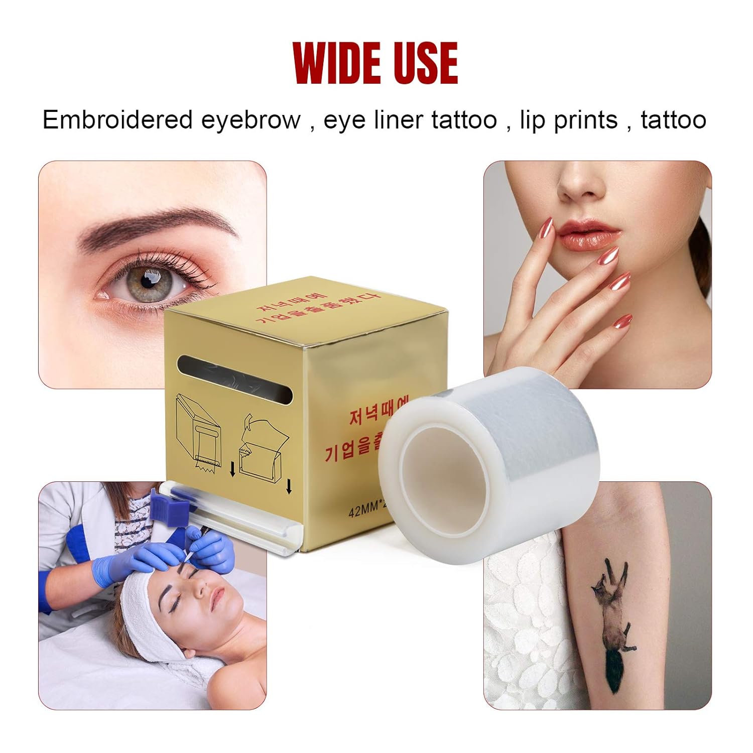 2 Pack - Disposable Tattoo Plastic Wrap Preservative Film